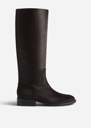 Calf Hair Riding Boot - Chocolate - CO Collections